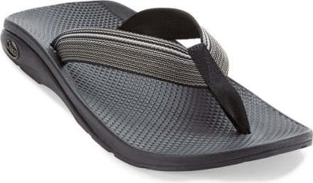 black chaco flip flops