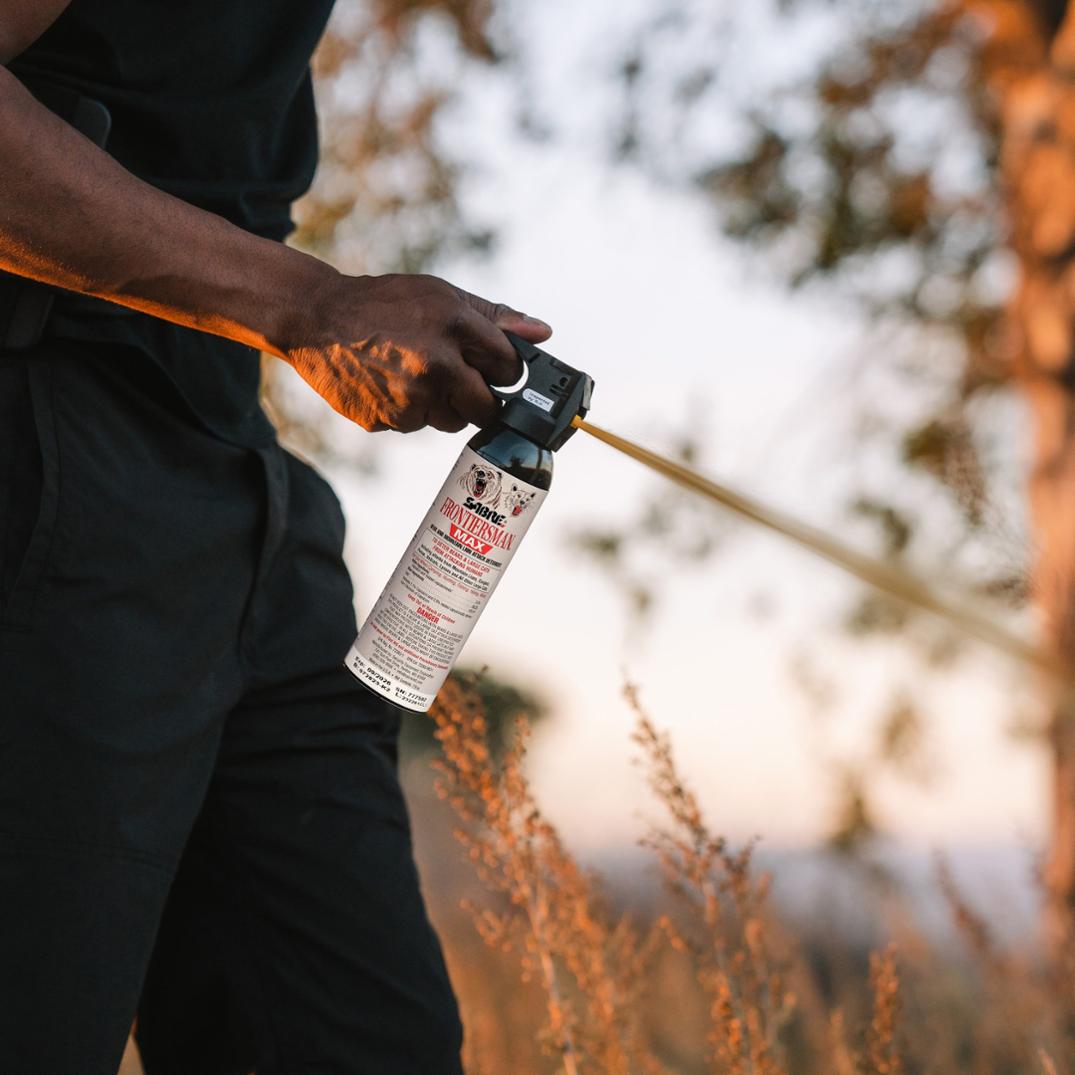 Location Image for FRONTIERSMAN MAX 7.9 oz. Bear Spray & Mountain Lion Spray with Belt Holster