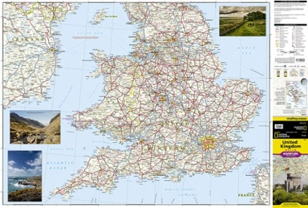 National Geographic United Kingdom Adventure Travel Map 1