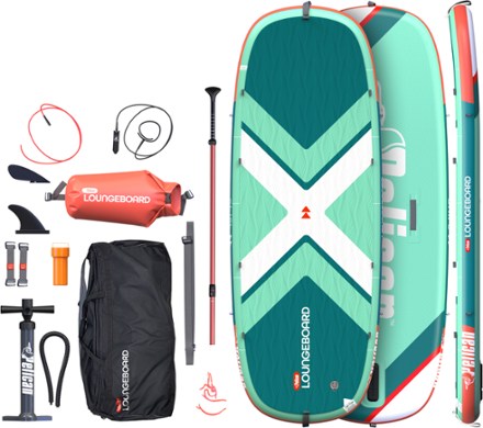 Pelican Loungeboard Recreational Inflatable Stand Up Paddle Board - 9' 0