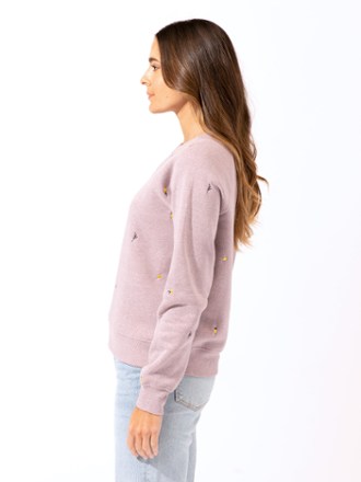 Threads 4 Thought Lemon Embroidery Triblend Crew Sweatshirt - Women's 2