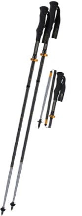 Komperdell Trailstick Carbon C4 Vario Rocksleeve Compact Trekking Poles - Pair 2