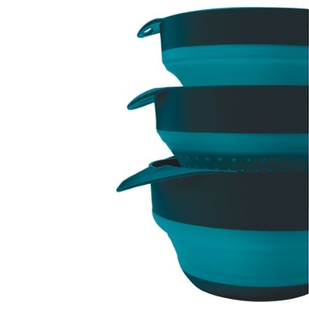 Adventure Ready Flat Pack Collapsible Bowls & Strainer Set 1
