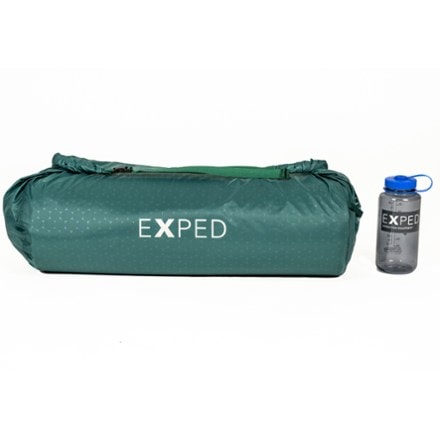 Exped MegaMat Duo Sleeping Pad Queen - 32 fl. oz. water bottle for scale (not included)