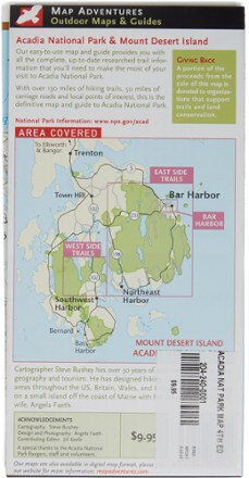 Map Adventures Acadia National Park Waterproof Trail Map - 4th Edition 1