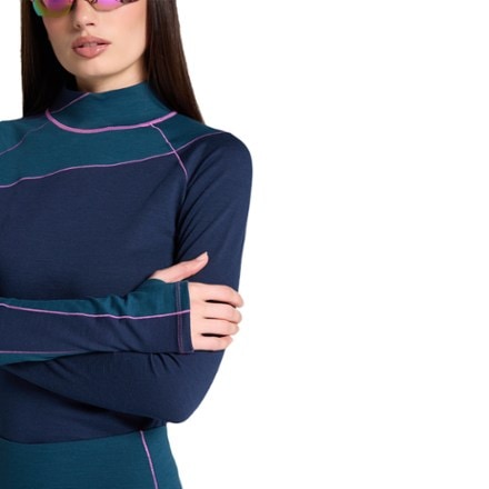 SENIQ Wool Sculpt Merino Mock-Neck Long-Sleeve Base Layer Shirt - Women's 2