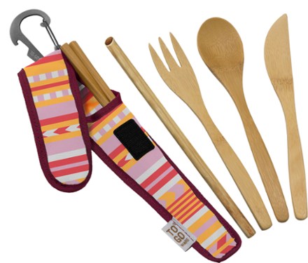 Cool Gear 3-Pack Travel Reusable Utensil Set with Slider Carry Case