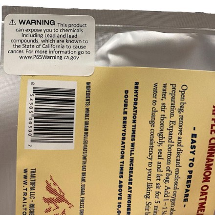 Trailtopia Apple Cinnamon Oatmeal - 1 Serving 2