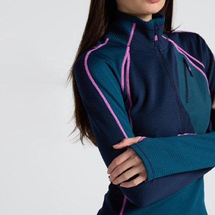 SENIQ Joytrek Grid Fleece Zip-Neck Pullover - Women's 3