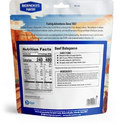 Backpacker's Pantry Beef Bolognese - 2 Servings 1