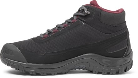Salomon Shelter CS WP Boots - Women's Left view (Black/Ebony/Wine Tasting)