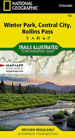 National Geographic Winter Park/Central City/Rollins Pass Trail Map 0