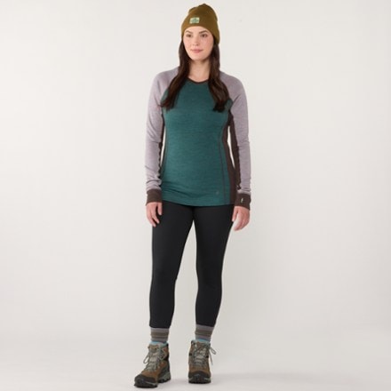 Smartwool Classic Thermal Merino Colorblock Crew Base Layer Top - Women's 3