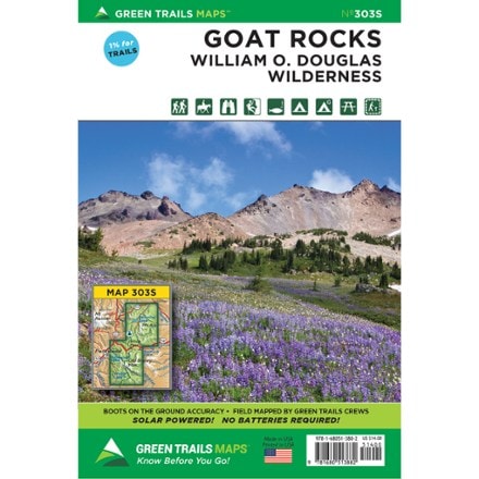 Green Trails Map 303S - Goat Rocks - William O. Douglas Wilderness Map 0