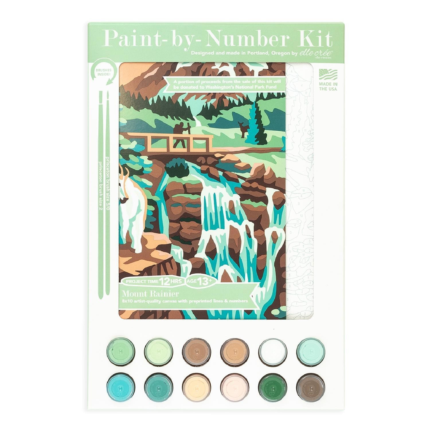 Mount Rainier National Park Paint-by-Number Kit