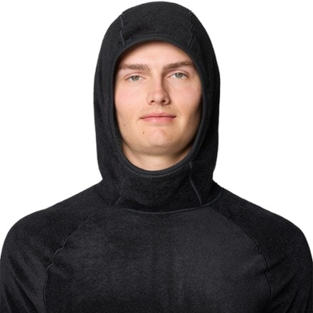 Mountain Hardwear AirMesh Long-Sleeve Hoody - Men's Reversible: brushed backer side out (DARK STORM)