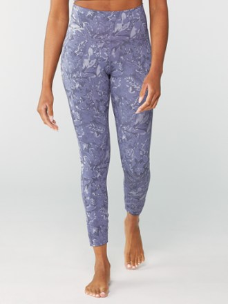 Lululemon Women's Printed Ankle Leggings Tank Top Set Purple Size