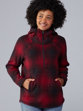 north face plaid pullover women's