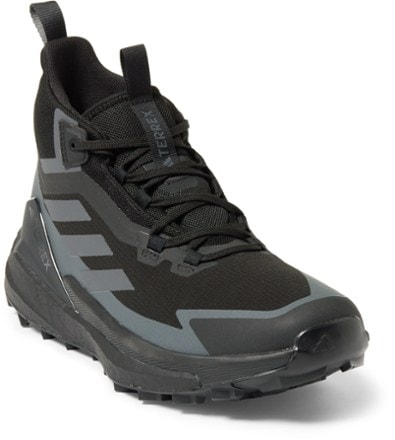 adidas Terrex Free Hiker GORE-TEX 2.0 Hiking Shoes - Men's 3/4 view (Core Black/Grey Six/Grey Three)