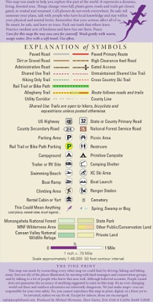 Purple Lizard Maps Dolly Sods and Seneca Rocks Lizard Map - 2nd Edition 1