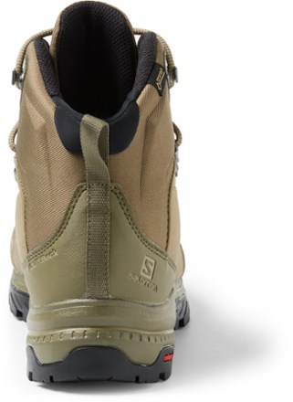Salomon Outback 500 GTX Hiking Boots - Men's Back view (Burnt Olive/Mermaid/Black)