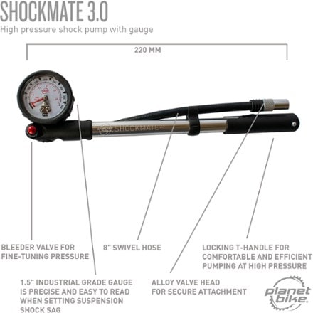 Planet Bike Shockmate 3.0 Suspension Pump 4