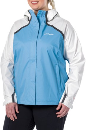 blue columbia rain jacket