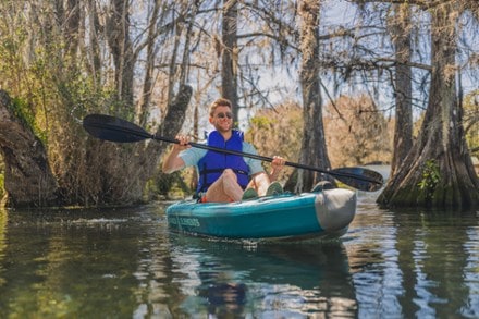 Advanced Elements AirVolution Sport Recreational Sit-On-Top Inflatable Kayak with Pump - 10' 8