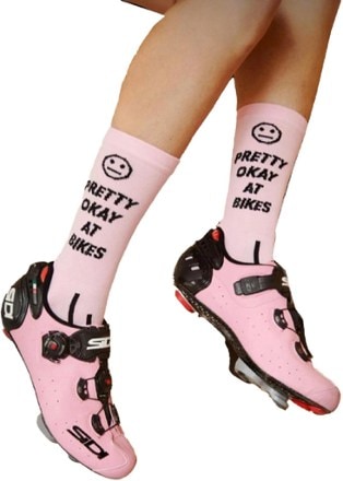 Ostroy Pretty Okay At Bikes Crew Socks 1