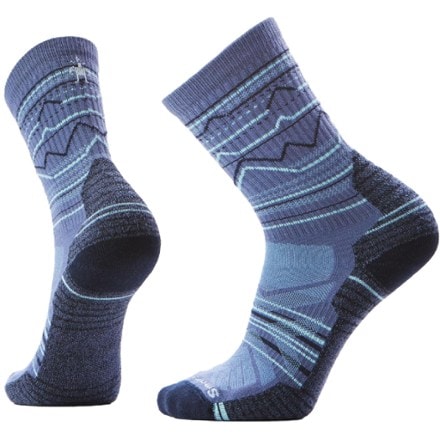 Smartwool Hike Light Cushion Mountain Range Pattern Crew Socks - Men's 0