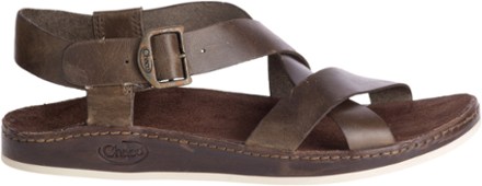 leather slip on sandals womens