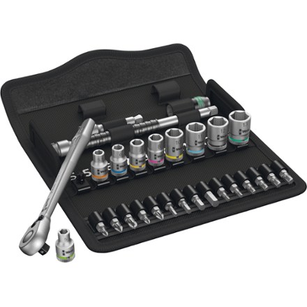 Wera 8100 SA 8 Zyklop Metal Ratchet Set with 1/4" Drive and Switch Lever - Metric 0