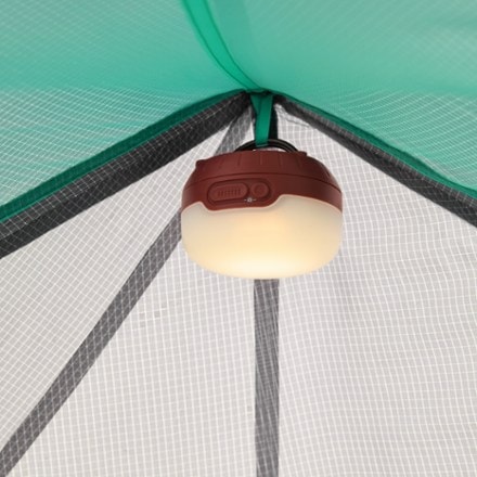 Big Agnes Pitchpine VST 1.5 Tent Light (not included) hung on gear loop