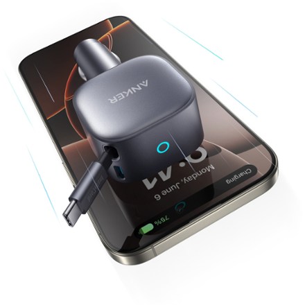 anker cigarette charger Anker Nano Car Charger (75W, USB-C Port, Built-In Retractable USB-C Cable)