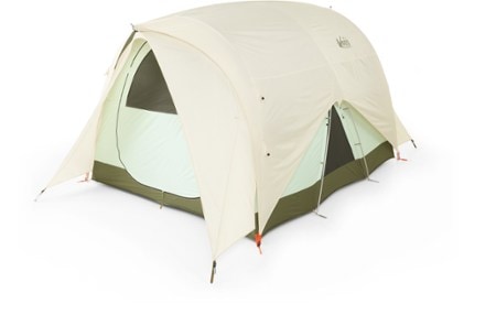 REI Co-op Wonderland 6 Titanium Tent 3/4 front view with rainfly