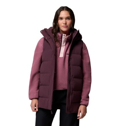 Columbia Amaze Puff Mid Hooded Down Vest - Women's 9