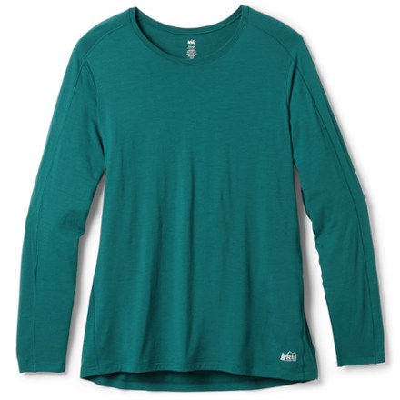 REI Co-op Women's Merino 185 Long-Sleeve Base Layer Top Plus Sizes Green 3X