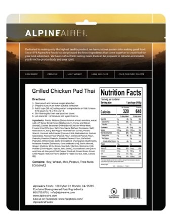 AlpineAire Foods Grilled Chicken Pad Thai - 1 Serving 2