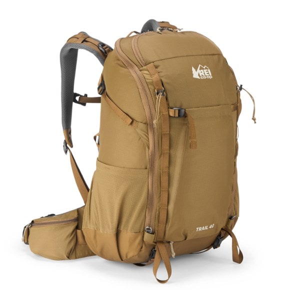 40 l hiking backpack Waterproof - Camping, Traveling, Mountaineering 40L All together youve got a light weight pack thats comfortable up to 30 pounds Backpack 40L Water-Resistant The