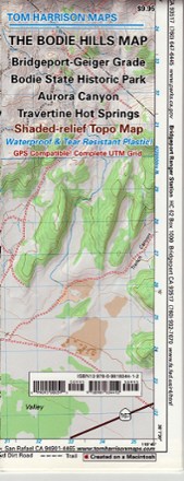 Tom Harrison Cartography Bodie Hills Trail Map 0