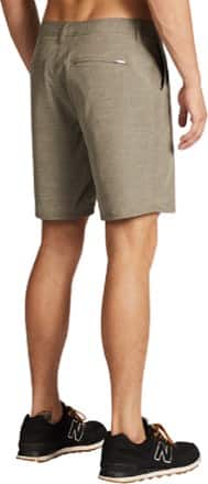 Vuori Maldive Shorts - Men's Back view (Olive Textured Stripe)