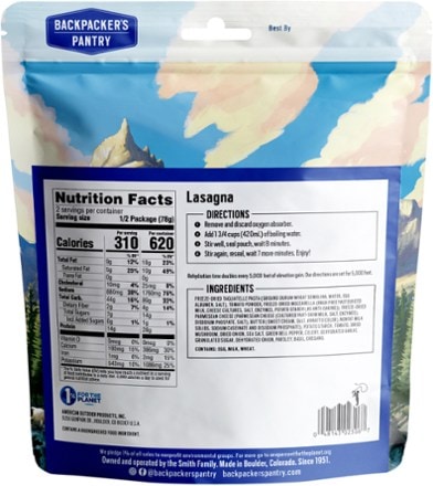 Backpacker's Pantry Lasagna 1