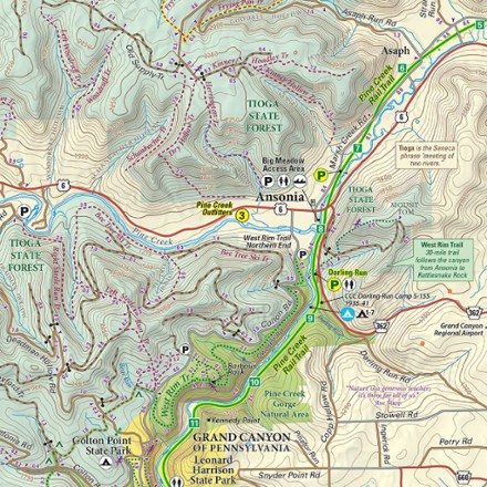 Purple Lizard Maps Pine Creek Pennsylvania Grand Canyon Map 3