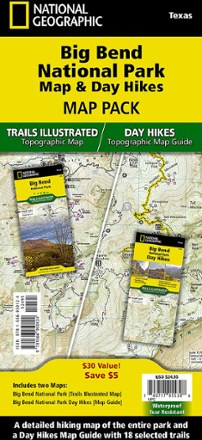 National Geographic Big Bend National Park Map & Day Hikes Map Pack 0