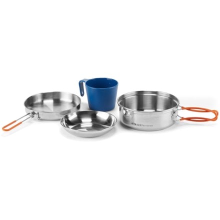GSI Outdoors Glacier Stainless 1-Person Mess Kit 0