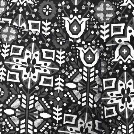 Swatch Image of color Black Deco Floral