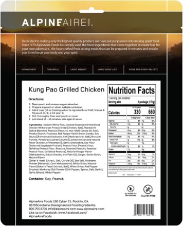 AlpineAire Foods Kung Pao Grilled Chicken - 1 Serving 2
