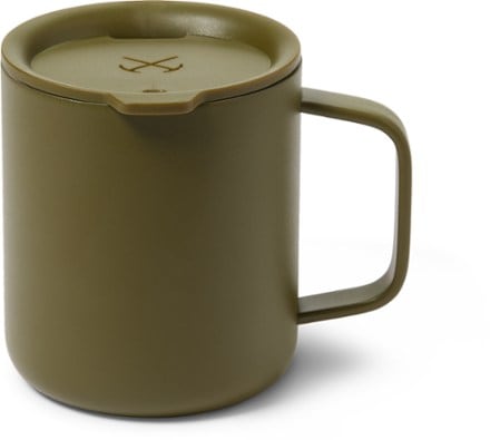 REI Co-op Solid Graphic Camp Mug - 12 fl. oz. Back view (Core/Army Cot Green)