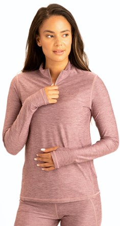 Threads 4 Thought Keva Quarter-Zip Mock-Neck Base Layer Top - Women's 1