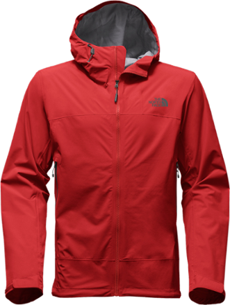 north face rain jacket red